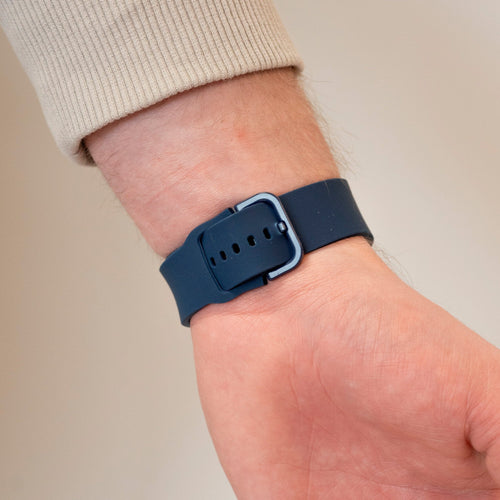 Silicone Strap 'One Push', dark blue, lifestyle photo