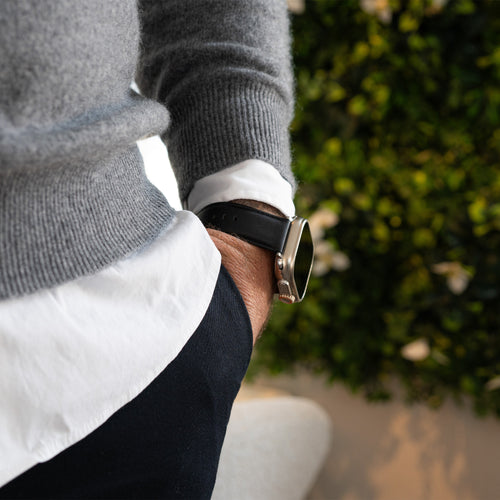 Bandz Apple Watch Ultra Leather Strap 'Classic' (Black)