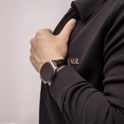Leather Strap Crocodile Grain, black, lifestyle photo