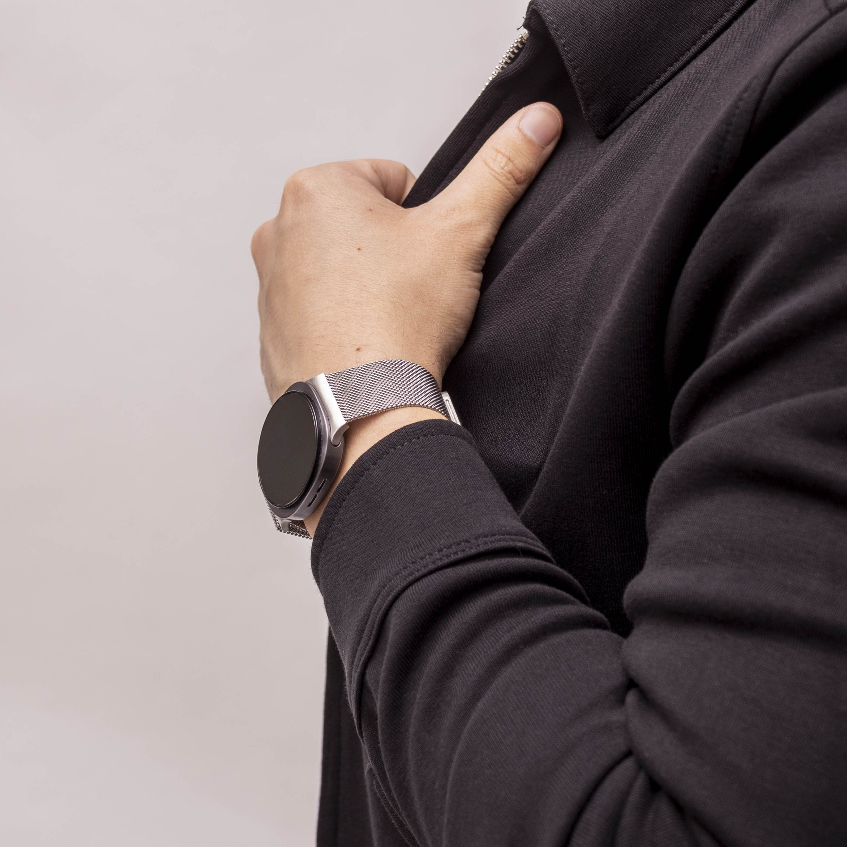 Samsung Galaxy Watch 8 - 44mm Milanese band (zilver)