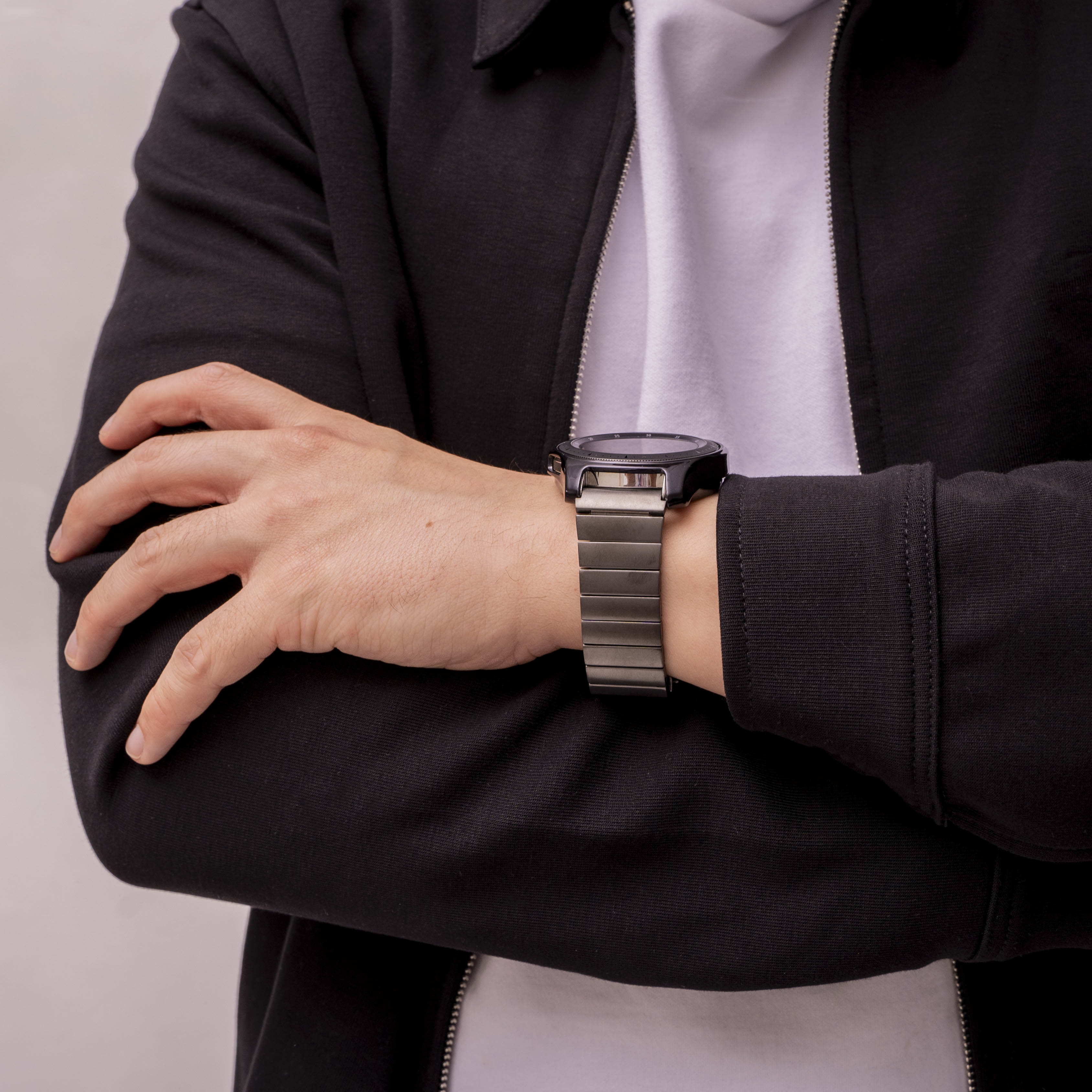 Samsung Galaxy Watch 46mm luxe titanium bandje (grafiet)