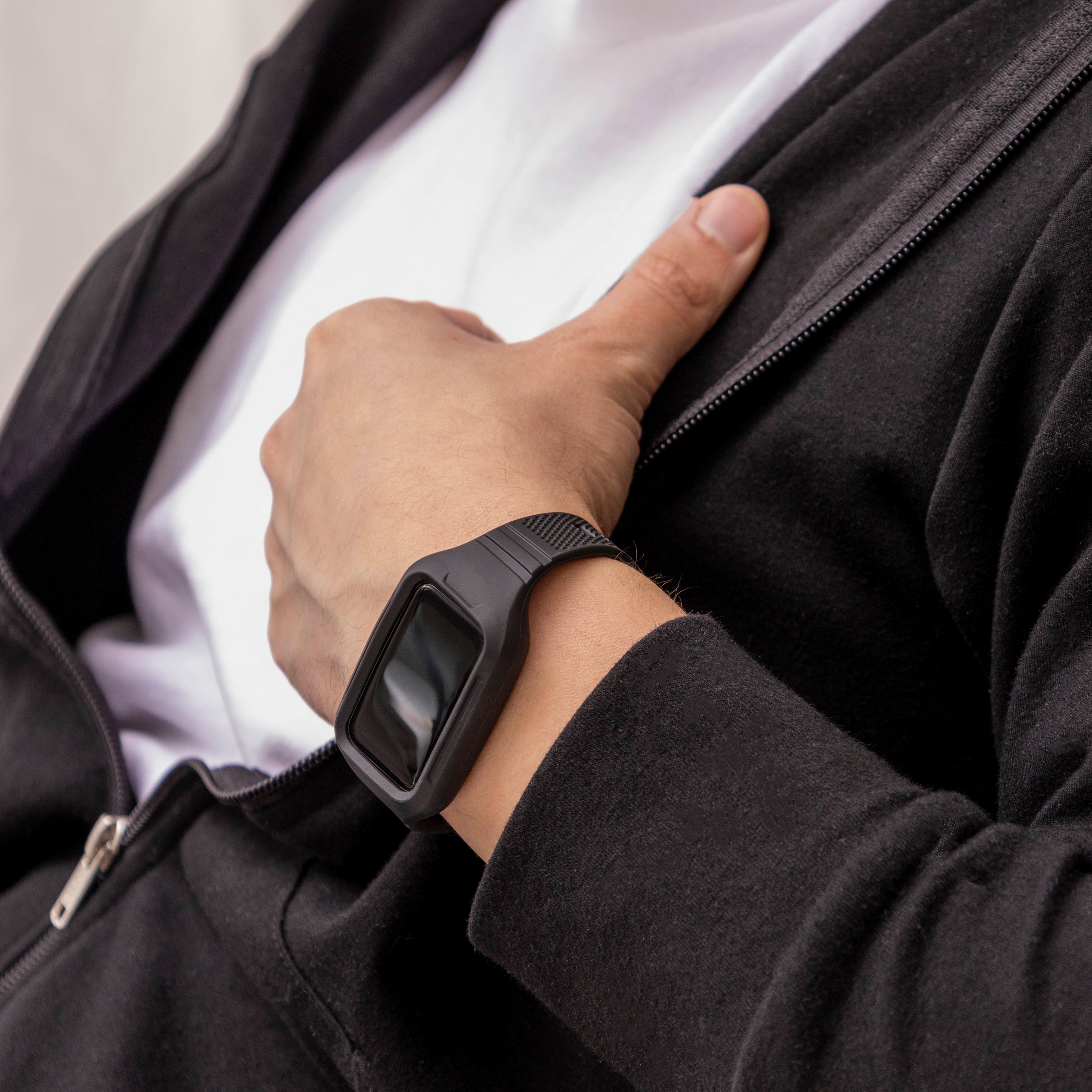 Huawei Band 9 TPU bandje met frame (zwart)
