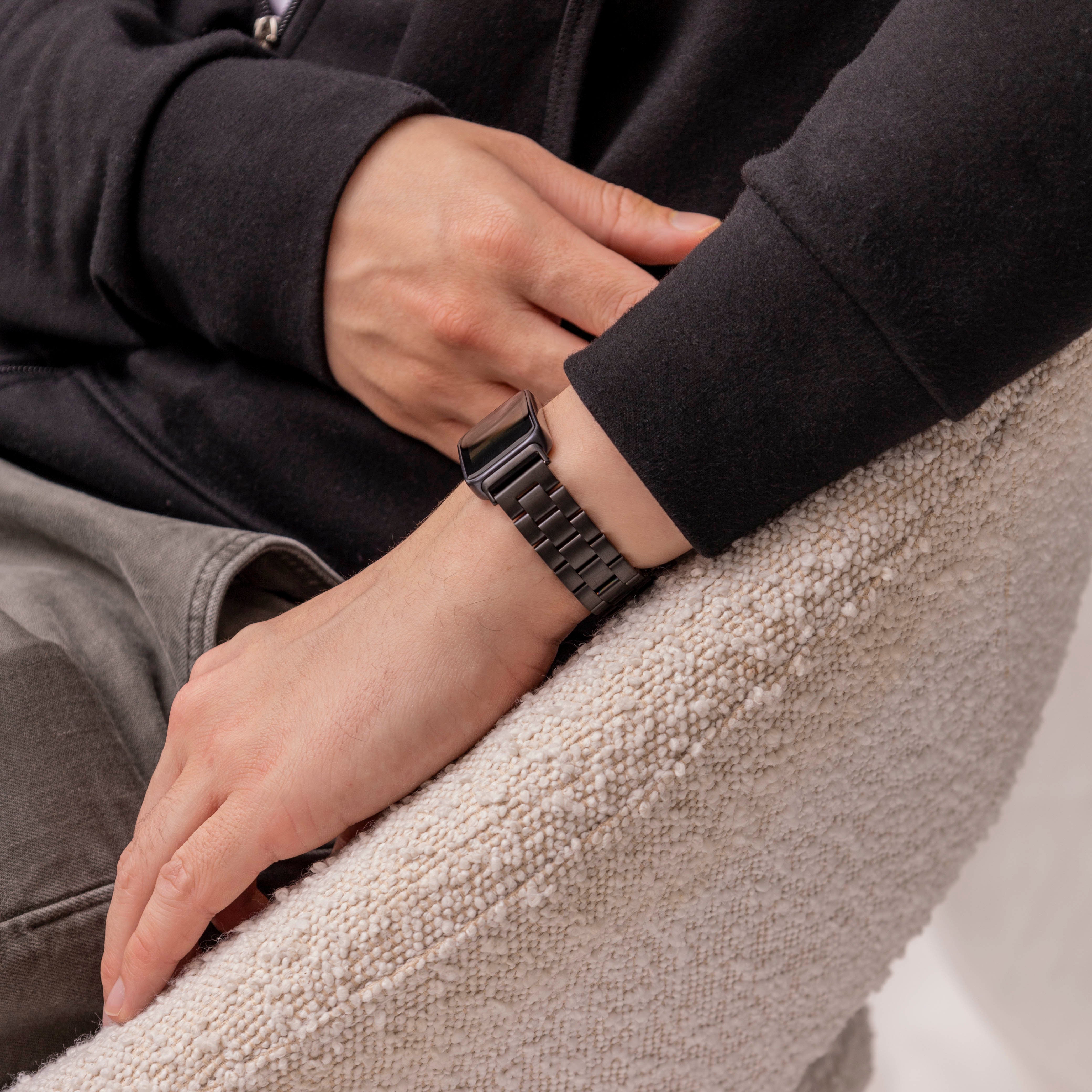 Huawei Band 10 stalen band (zwart)