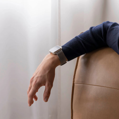 Apple Watch Titanium Milanese Strap (Silver)