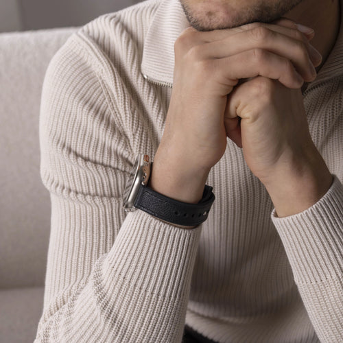 Apple Watch Hybrid Leather Strap (Black)