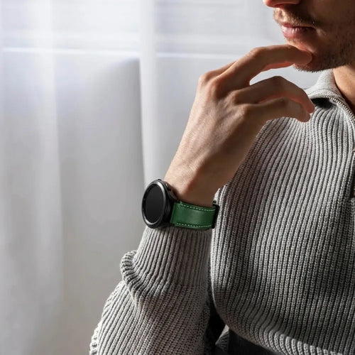 Samsung Galaxy Watch 7 - 40mm hybrid leren bandje (groen)
