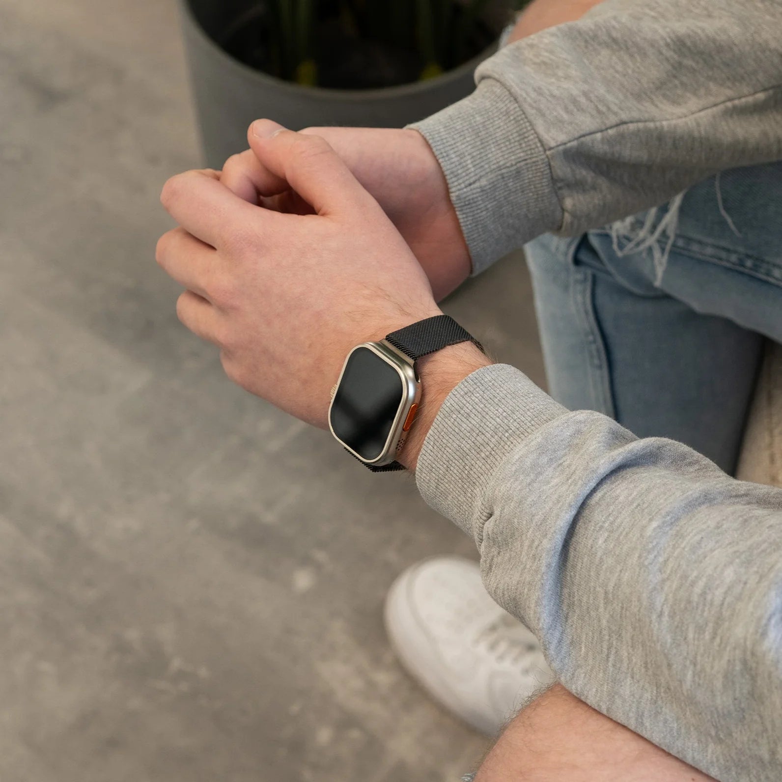 Apple Watch Ultra Milanees bandje (zwart)