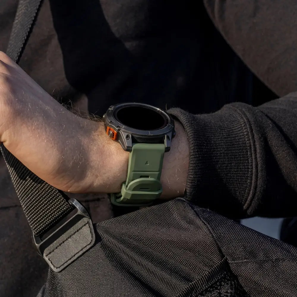 Garmin Forerunner 970 Sport Strap with Buckle (Olive Green/Black)