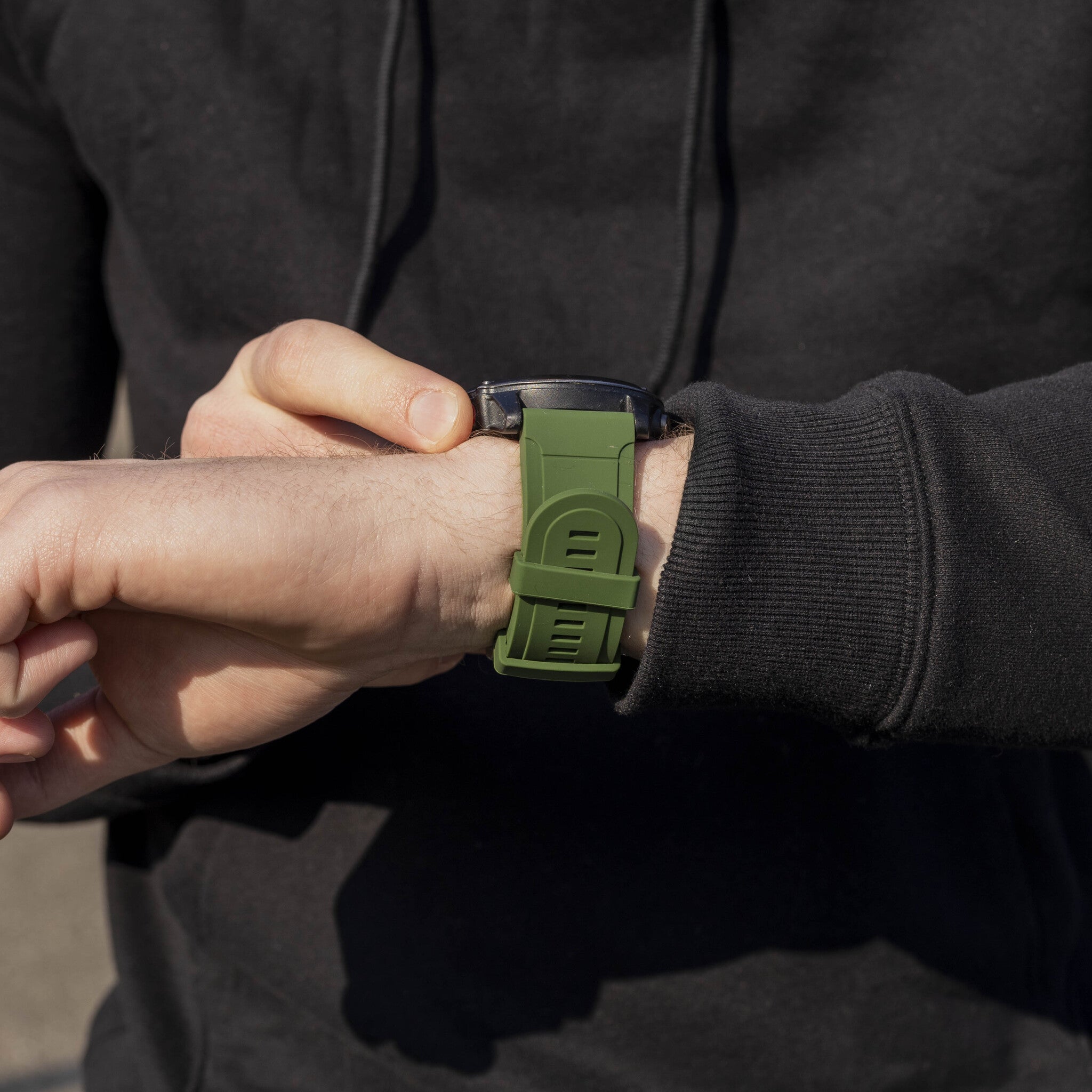 Garmin Fenix 7x glossy silicone band (legergroen)