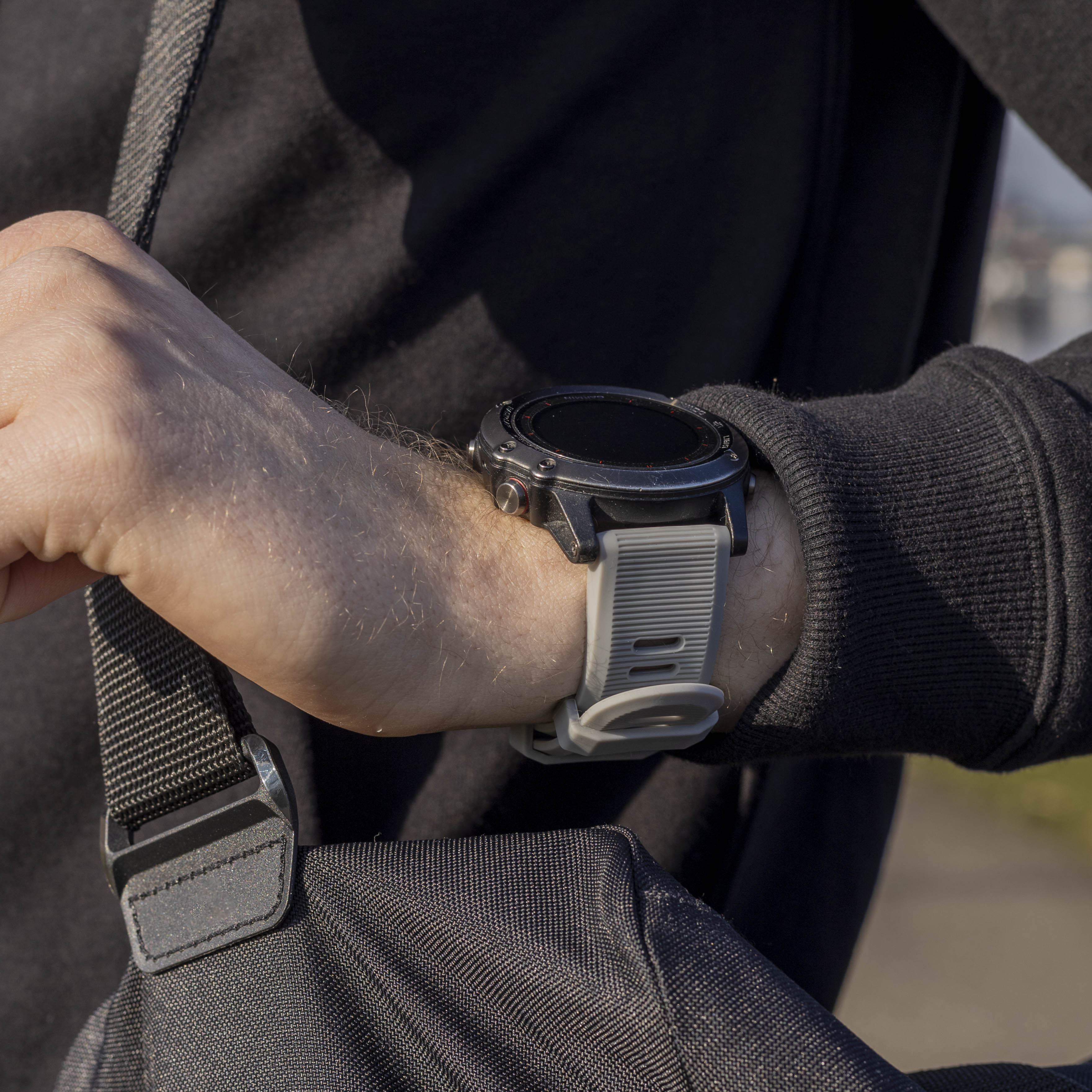 Garmin Fenix 5x / 6x siliconen bandje (grijs)