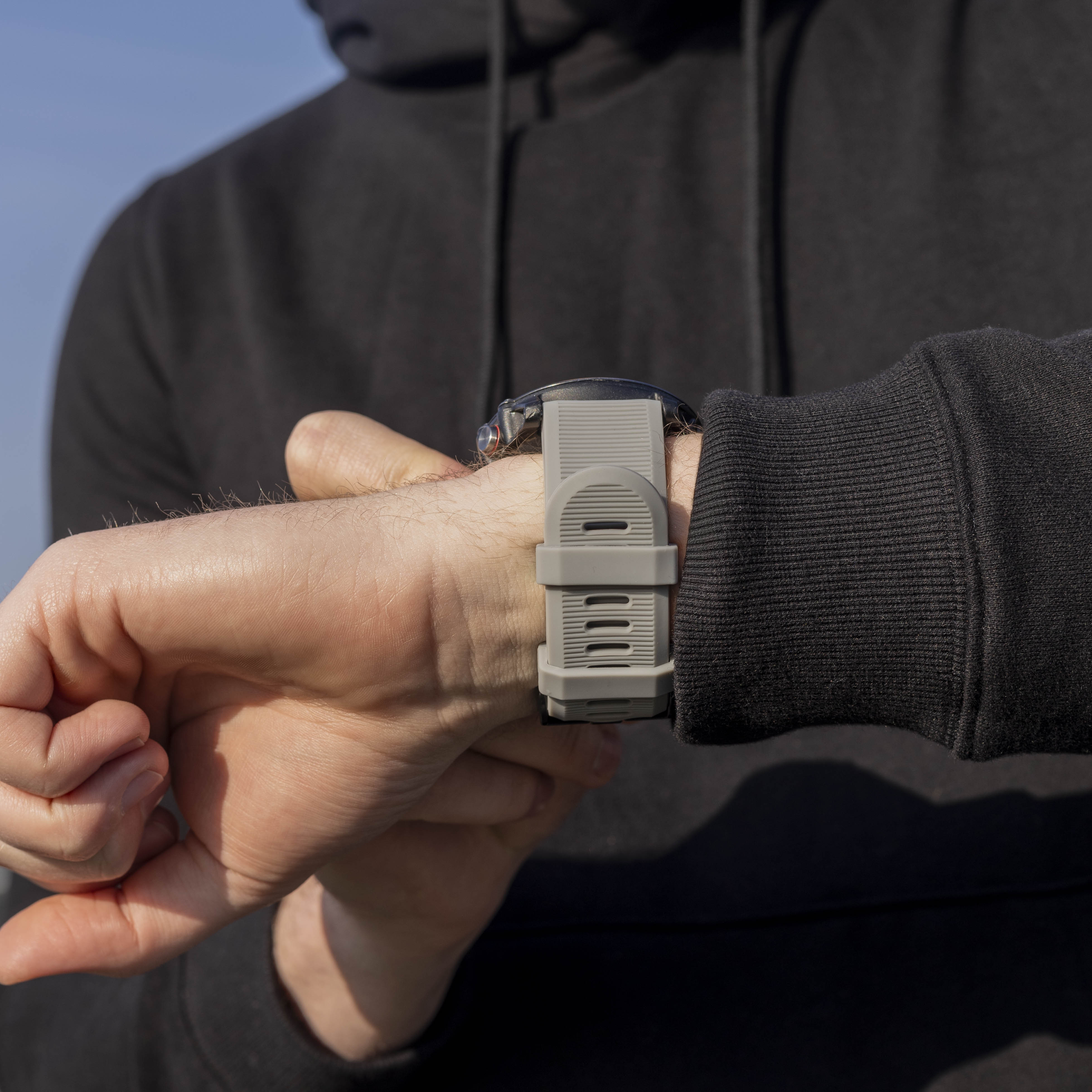 Garmin Fenix 5x / 6x siliconen bandje (grijs)