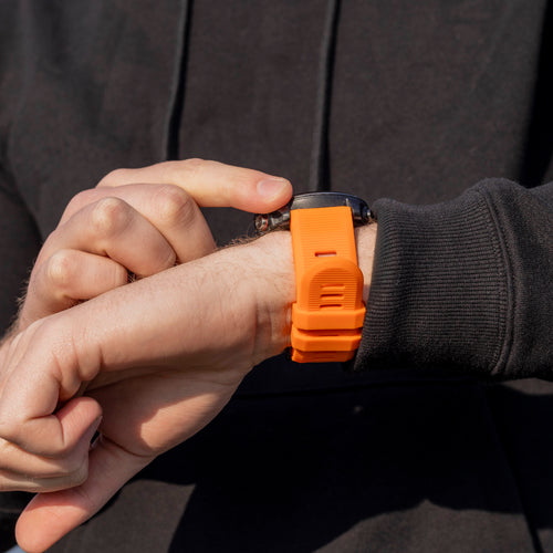 Garmin Quatix 3 / 6x / 7x Solar siliconen bandje (oranje)