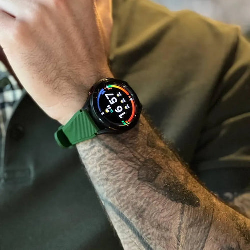 Twill Silicone Strap, army green, lifestyle photo