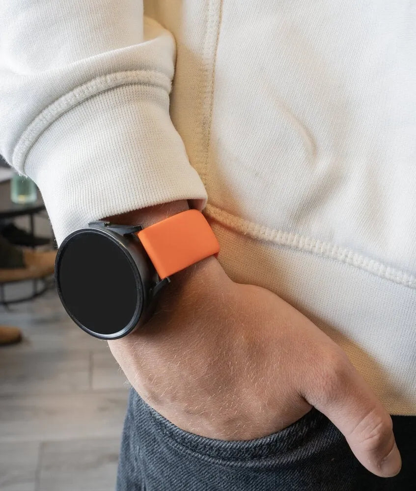 Silicone Sport Strap, orange, lifestyle photo