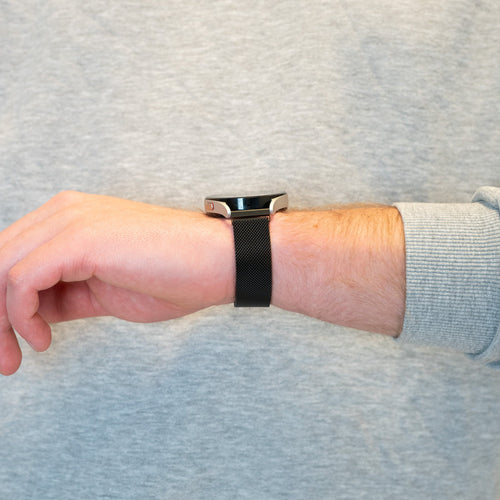 Bandz Garmin Venu SQ 2 Milanese loop band (zwart)