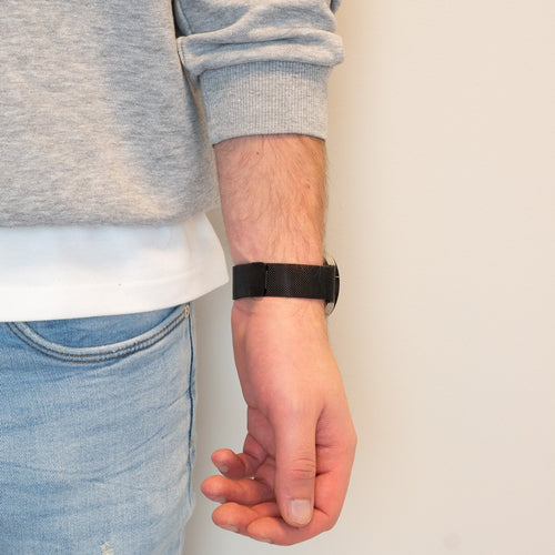 Bandz Samsung Galaxy Watch 4 Classic 42mm Milanese Loop Strap (Black)