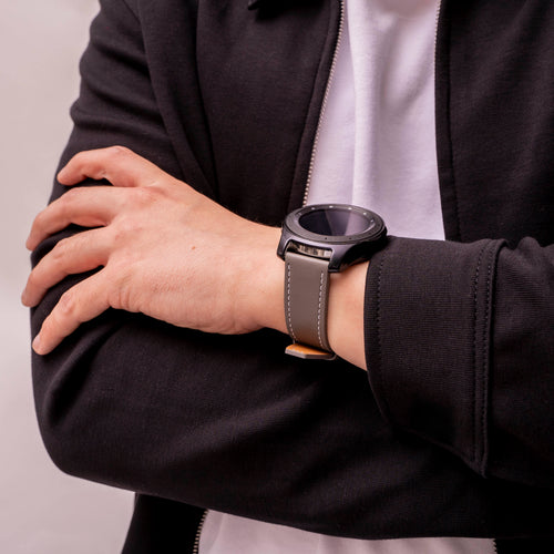 Huawei Watch Ultimate 2 'one push' leren bandje (grijs)