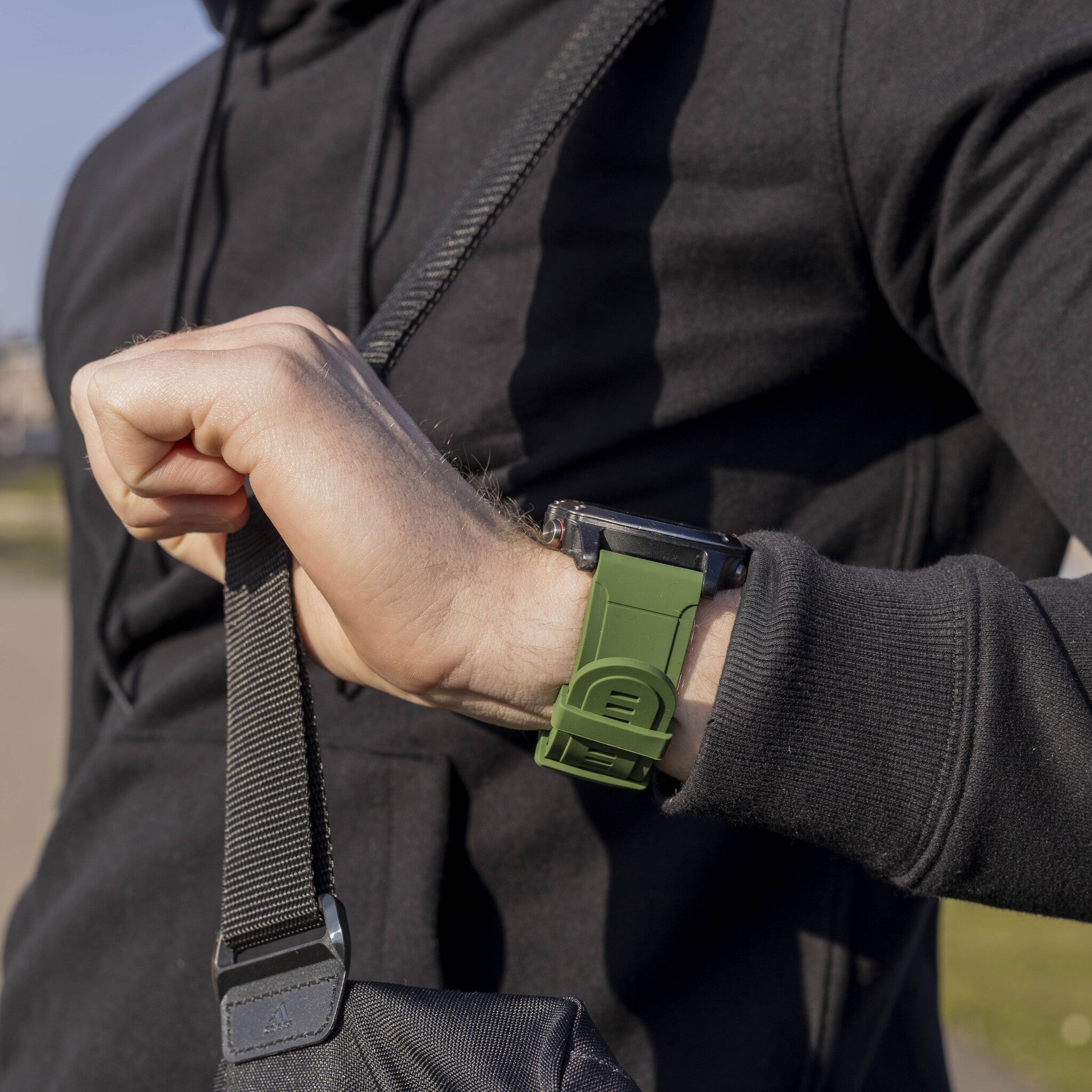 Garmin Fenix 7x glossy silicone band (legergroen)