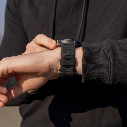 Silicone Strap, black, lifestyle photo
