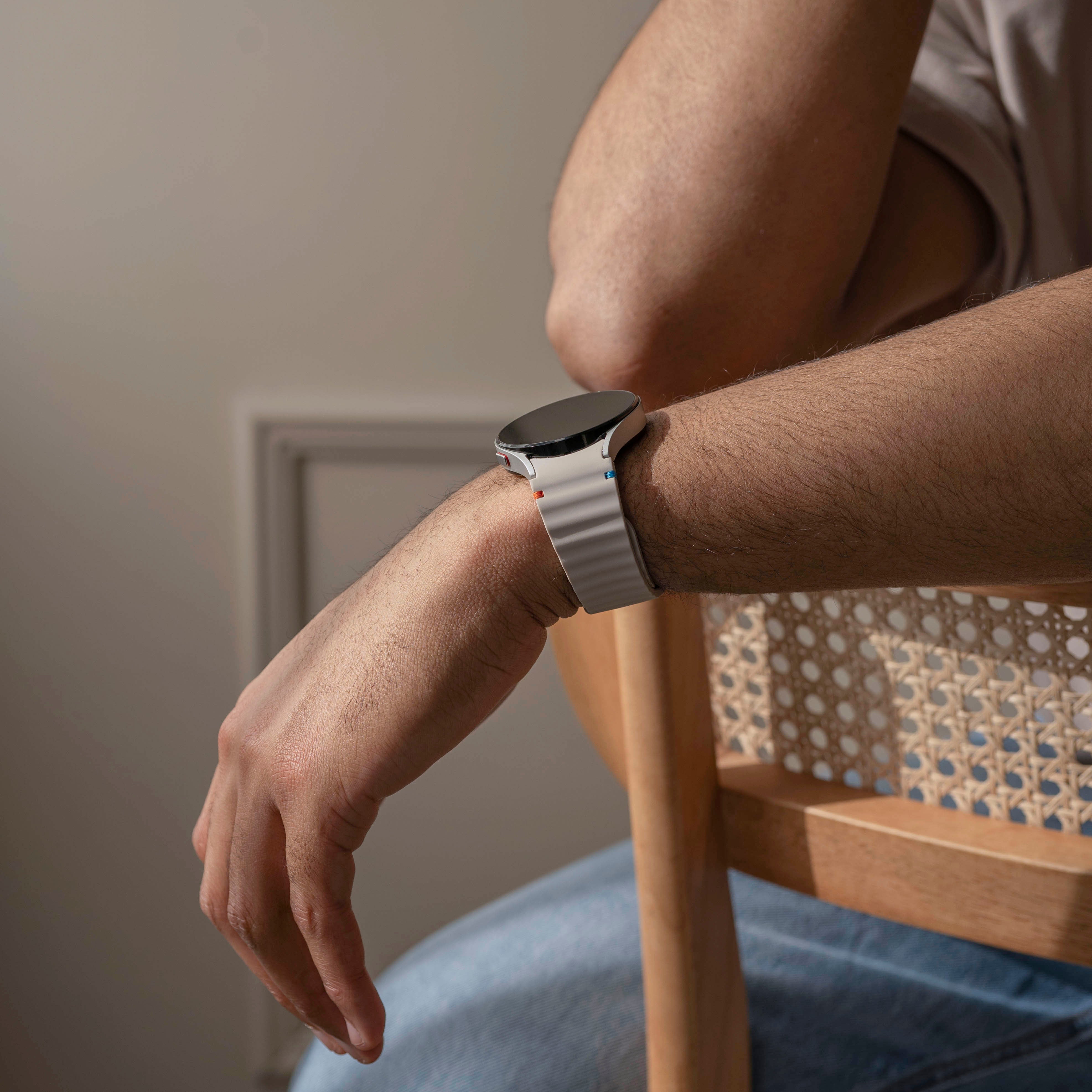 Samsung Galaxy Watch 7 - 44mm Wave bandje (sterrenlicht)