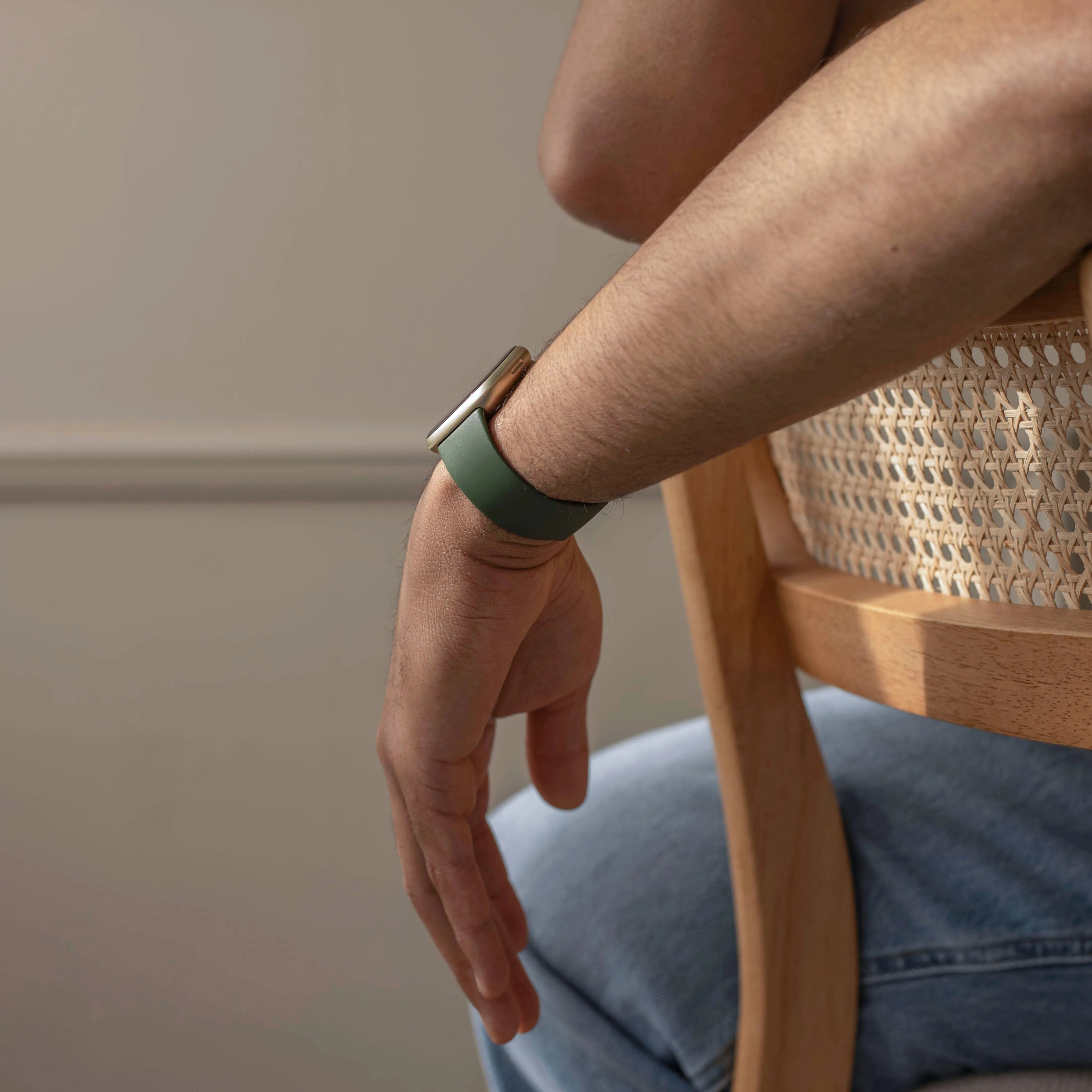 Fitbit Sense 2 siliconen classic bandje (donkergroen)