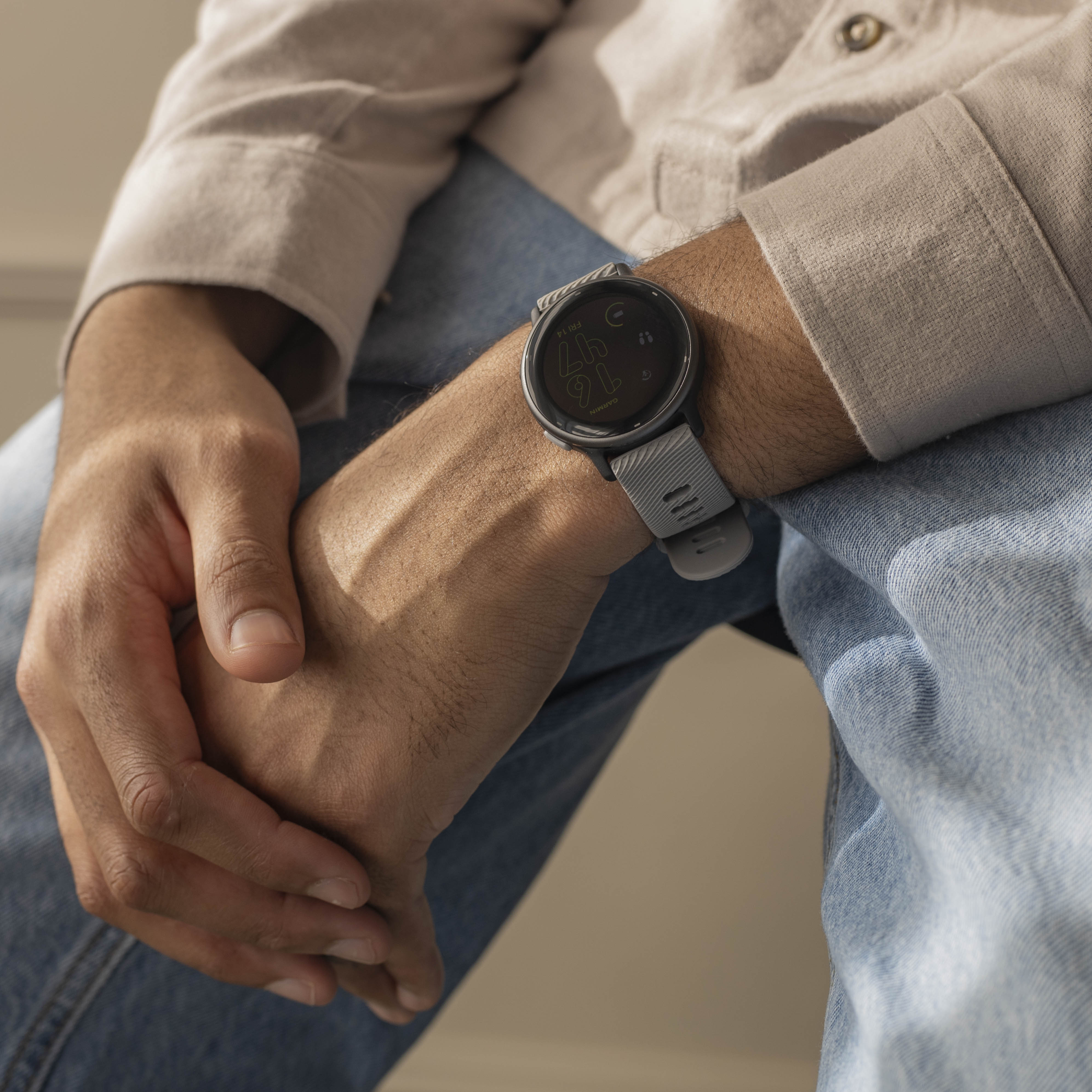 Garmin Vivoactive 5 siliconen bandje (lichtgrijs)