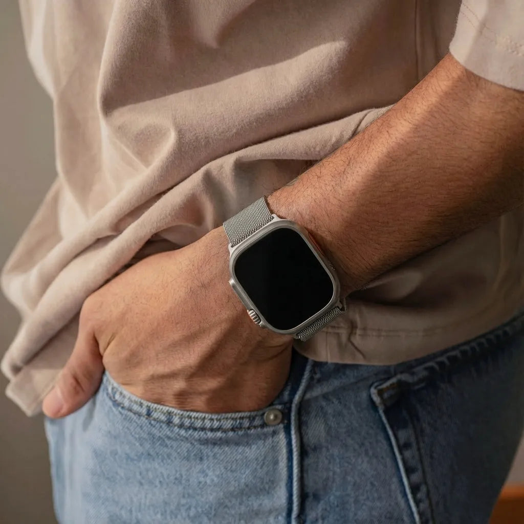 Apple Watch Milanese band (titanium)