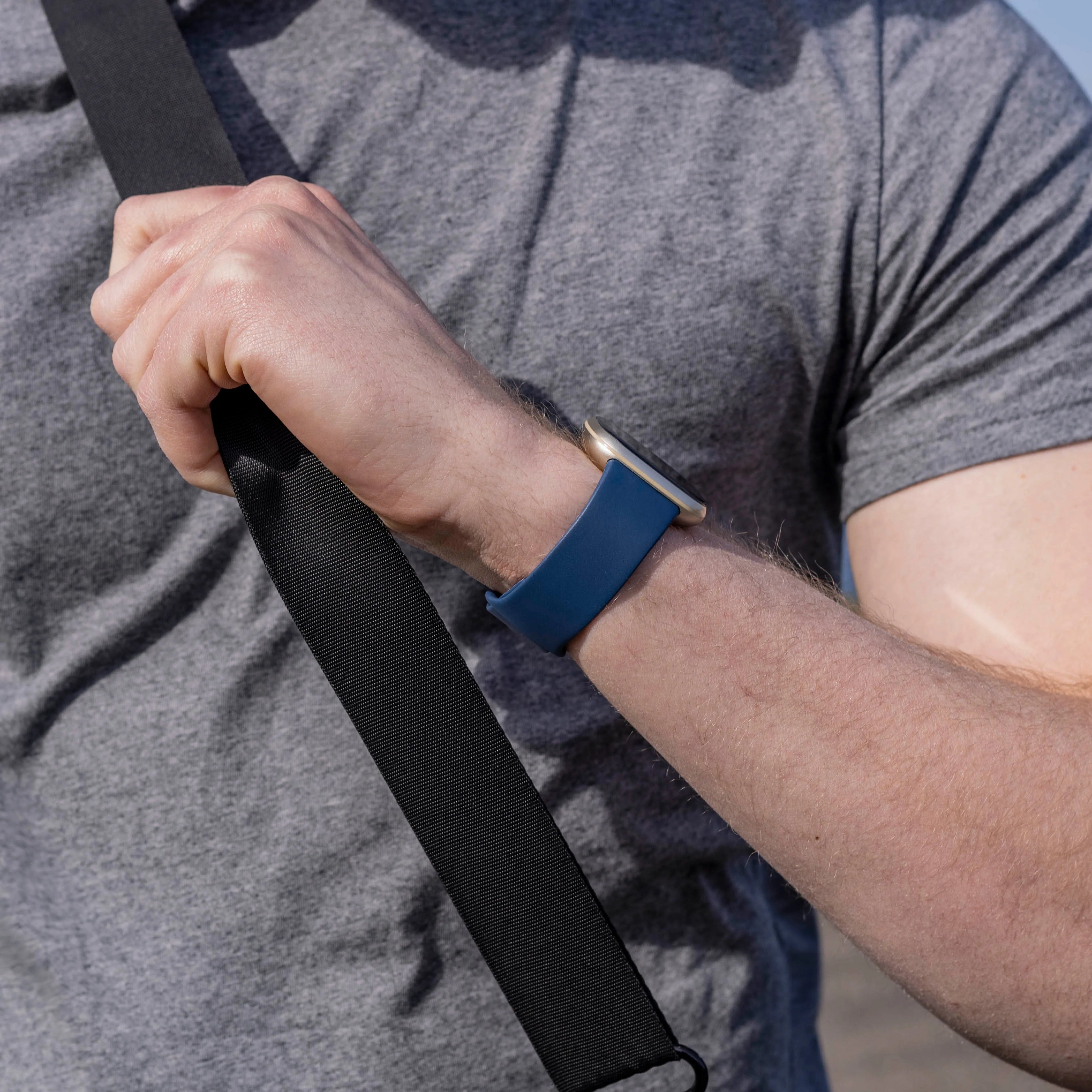 Fitbit Sense 2 siliconen classic bandje (donkerblauw)