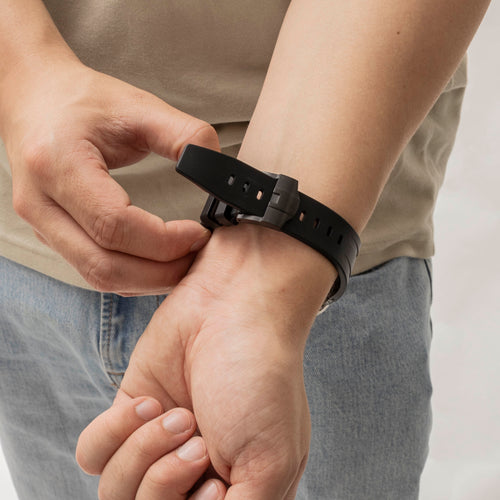 Luxury Liquid Silicone Strap, black, lifestyle photo