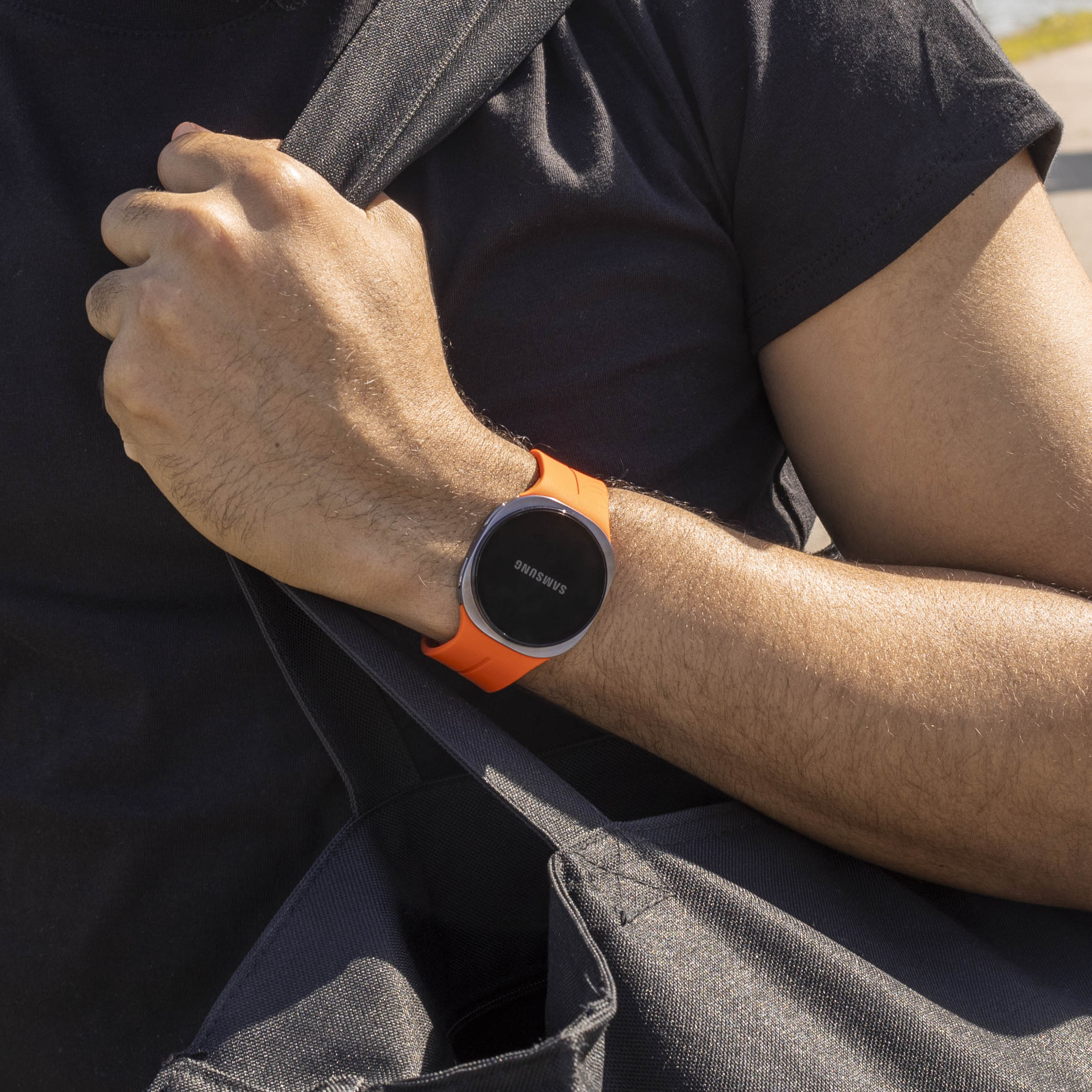  Samsung Galaxy Watch 8 - 44mm D-buckle siliconen bandje (oranje)