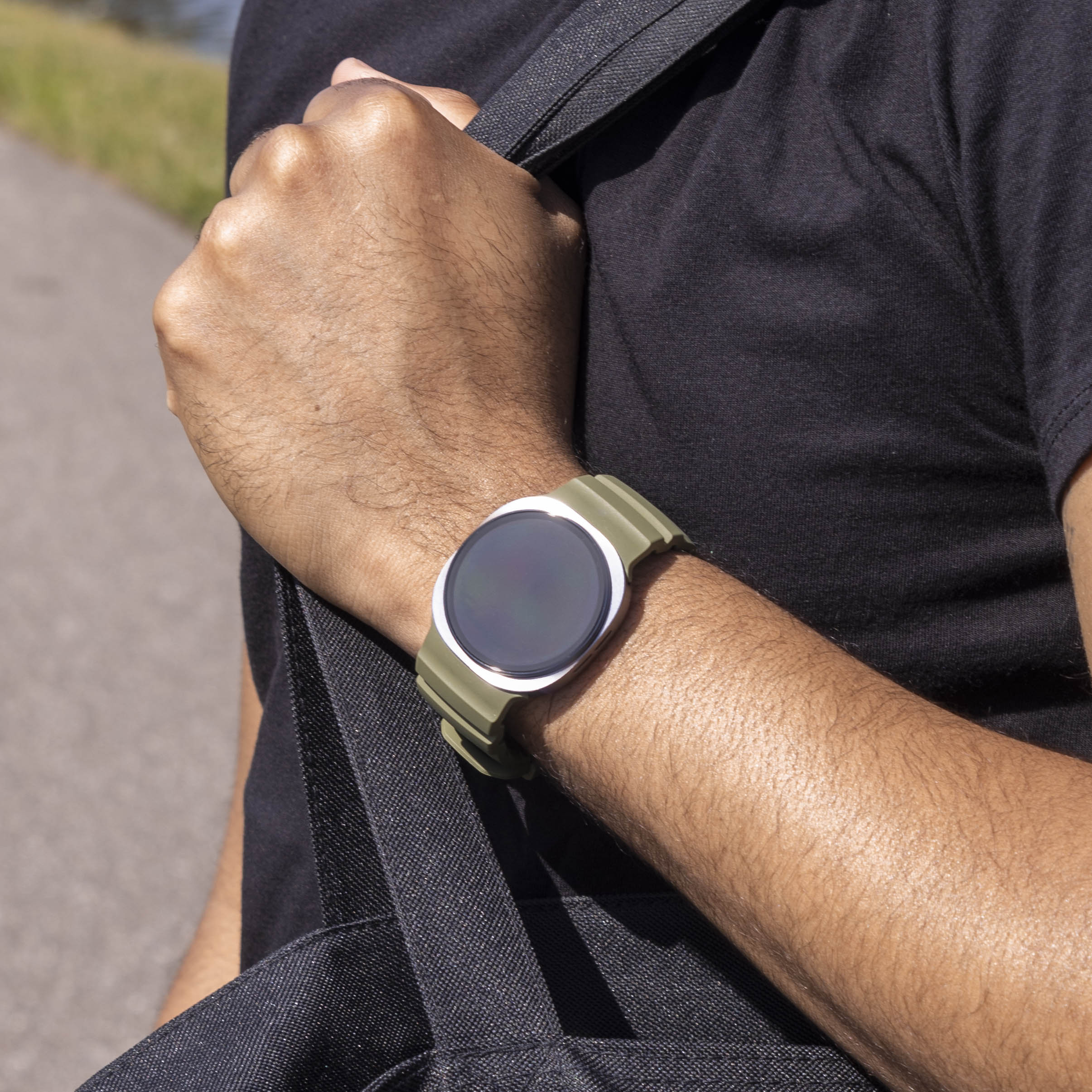 Samsung Galaxy Watch 9 - 40mm extreme silicone band (legergroen)
