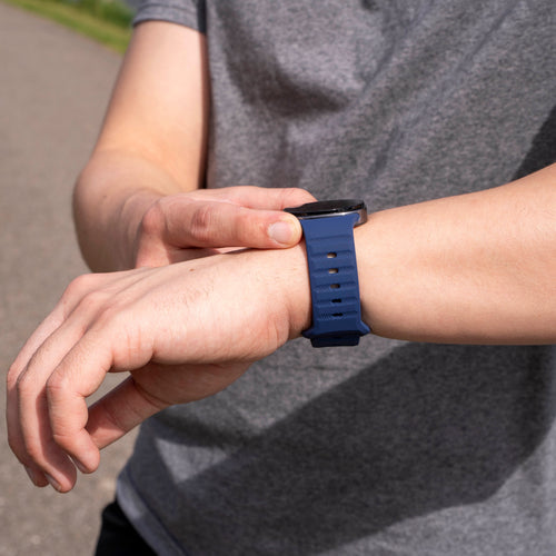 Samsung Galaxy Watch 8 - 44mm outdoor siliconen bandje (donkerblauw)