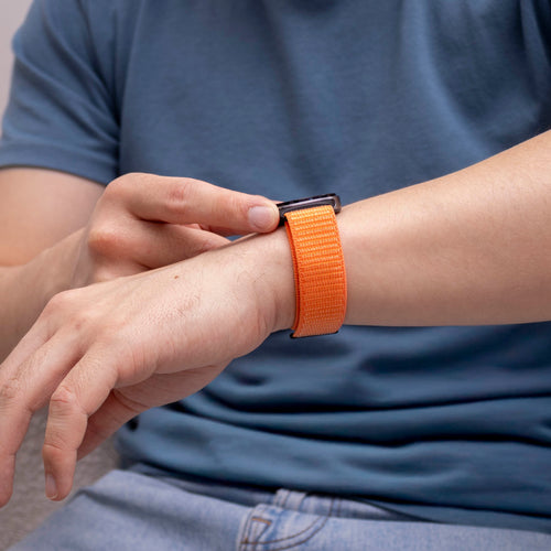 Samsung Galaxy Watch 8 - 44mm Nylon Strap (Orange)