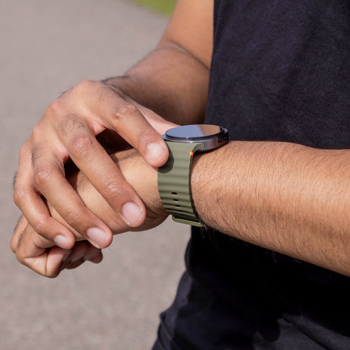 Samsung Galaxy Watch 9 - 44mm Wave bandje (legergroen)