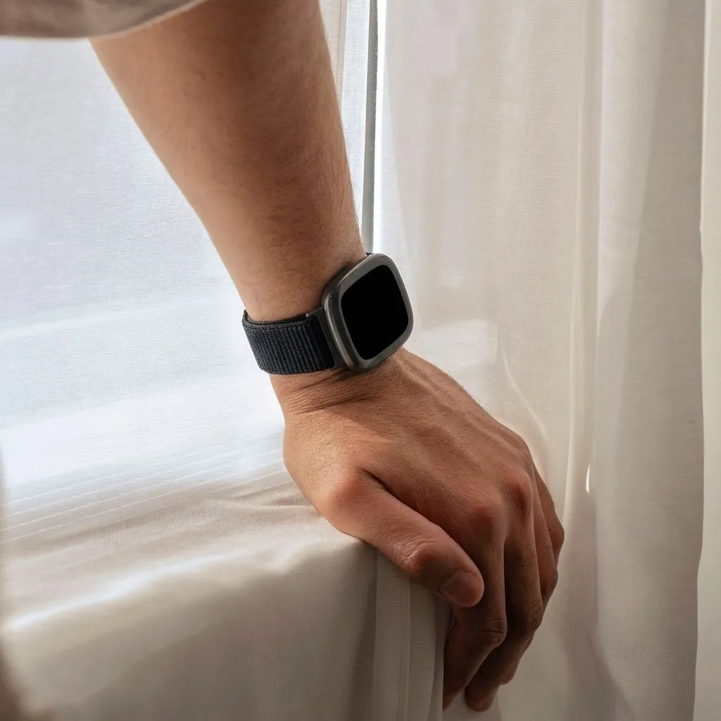 Fitbit Sense 2 nylon bandje (zwart)