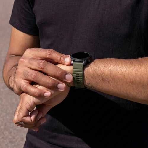 Garmin Fenix 5x / 6x outdoor siliconen band (legergroen)
