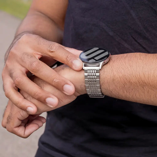 Luxury Steel Link Strap, silver, lifestyle photo