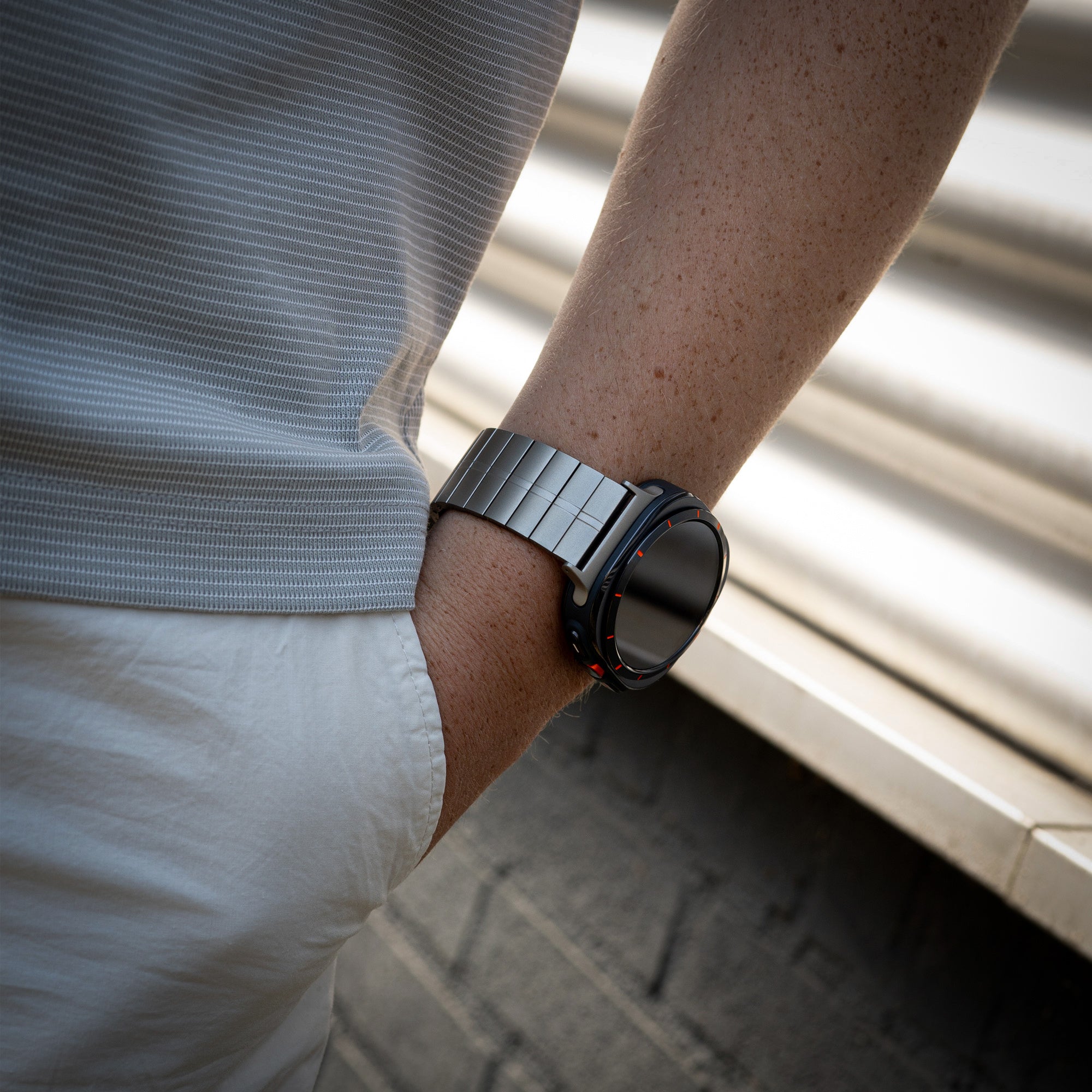 Samsung Galaxy Watch Ultra luxe metalen band (titanium)