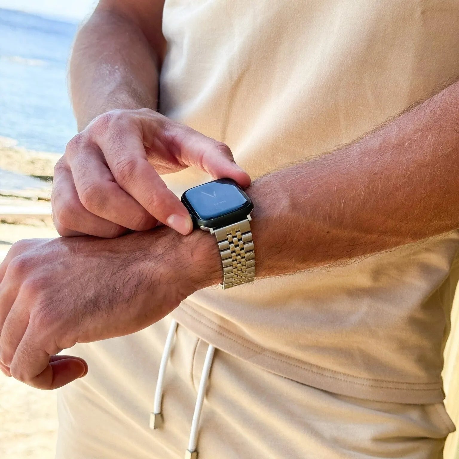 Apple Watch Jubilee stalen band (zilver)