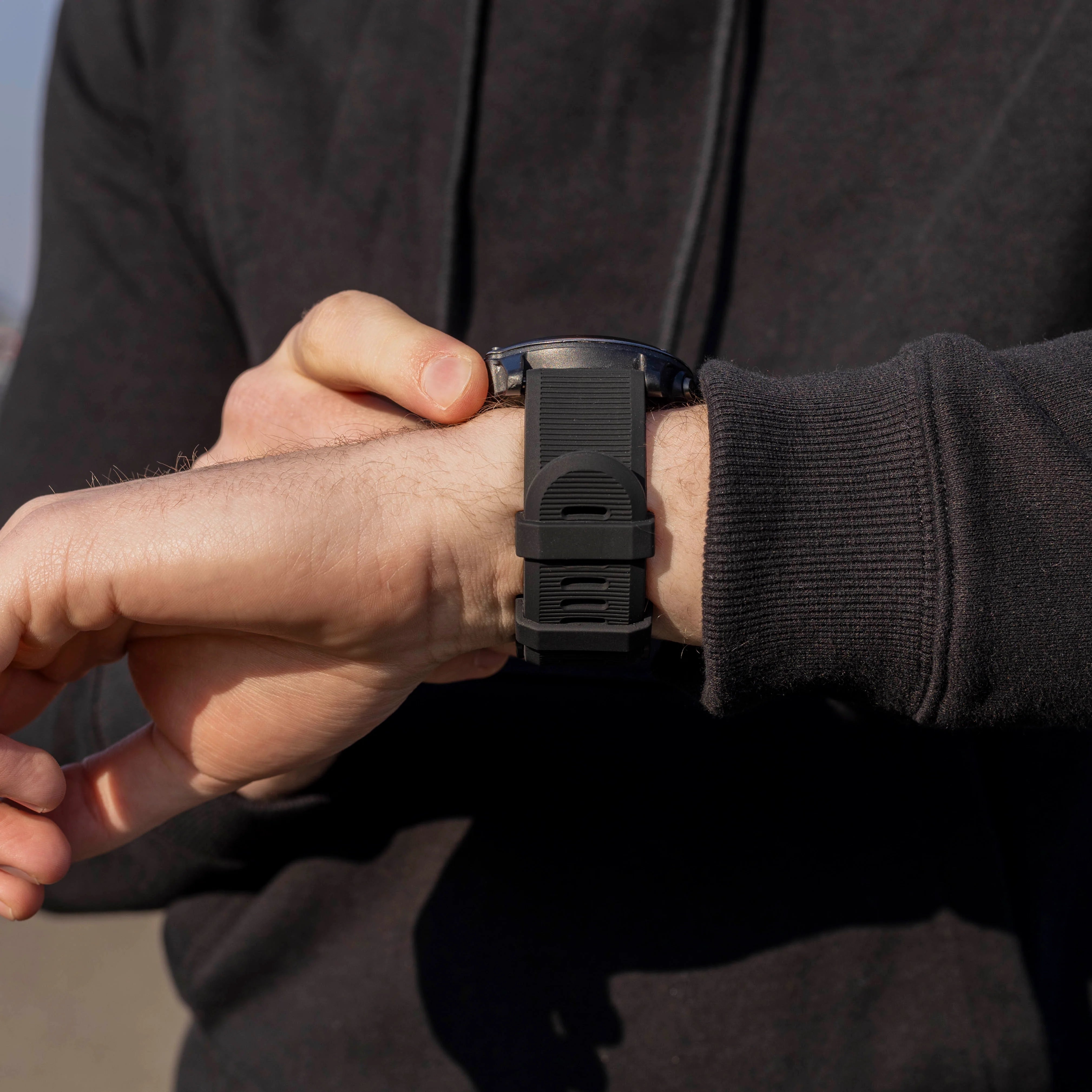 Garmin Fenix 5 / 6 siliconen bandje (zwart)