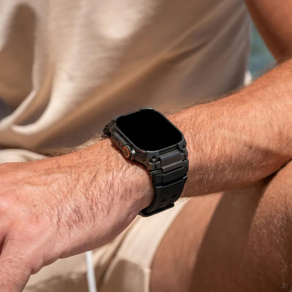 Apple Watch 'Four Claw' siliconen band (zwart)