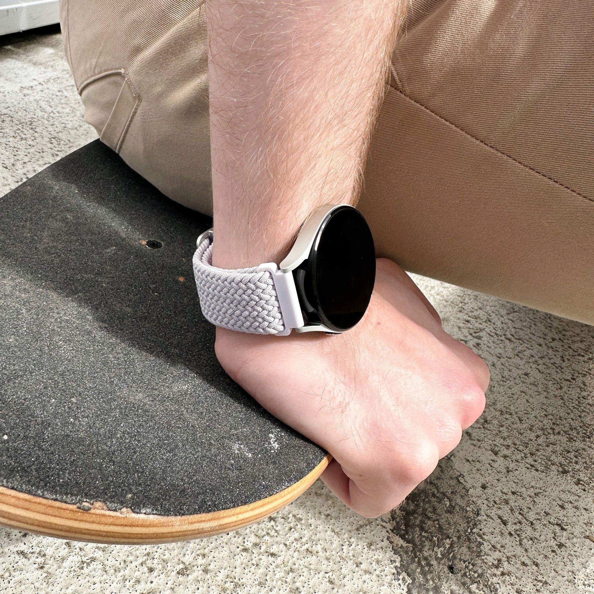 Amazfit Bip 6 verstelbaar geweven bandje (wit)