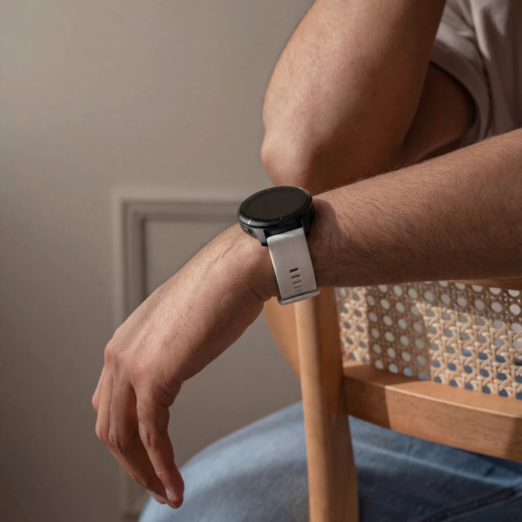 Huawei Watch 5 - 42mm siliconen bandje (wit)