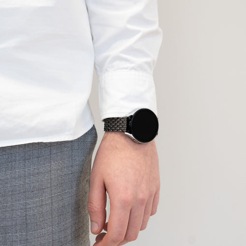 Bandz Huawei Watch GT 7 Pro stalen band 'Dragon' (zwart)
