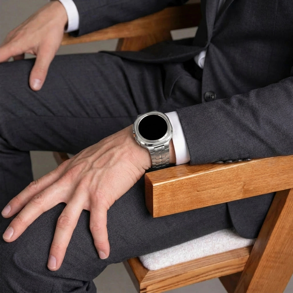 Samsung Galaxy Watch Ultra 2 iron' titanium band (zilver)