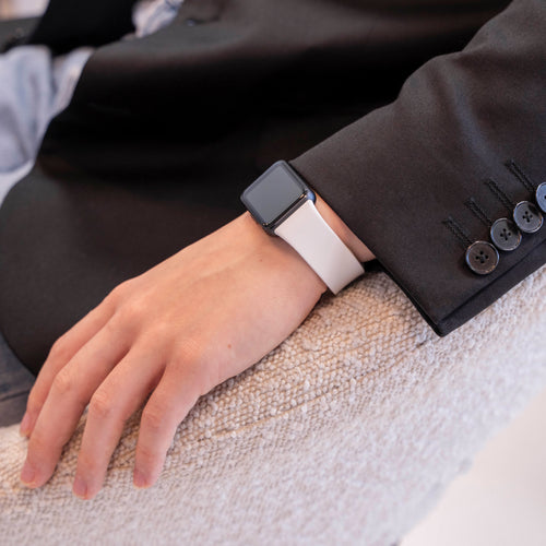 Silicone Strap, white, lifestyle photo