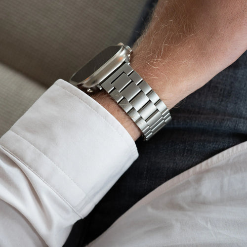 Apple Watch stalen band (titanium)