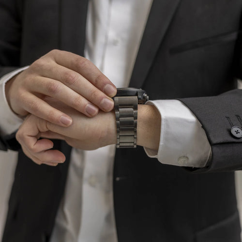 Magnetic Titanium Strap, graphite, lifestyle photo