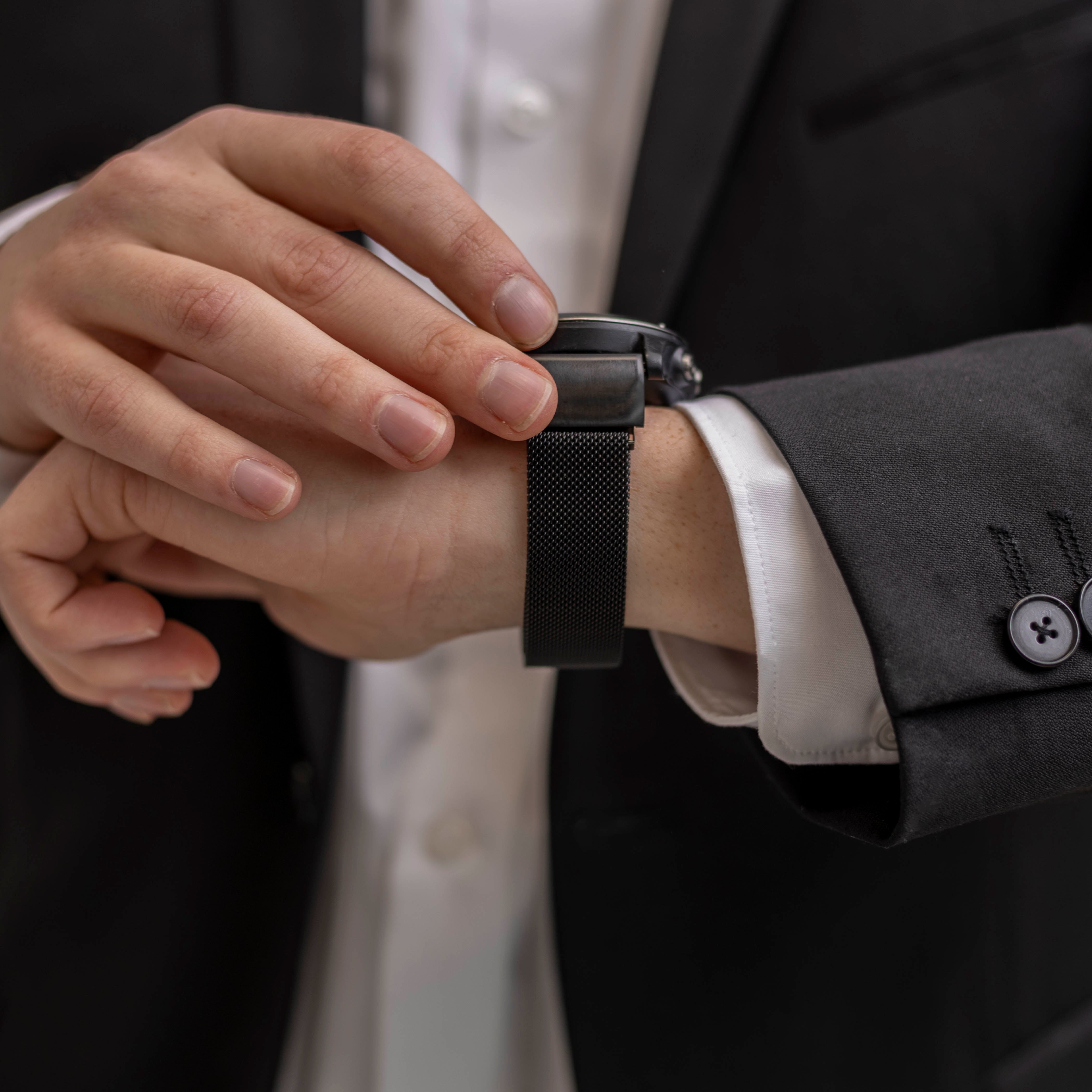 Garmin Fenix 5x / 6x Milanese band (zwart)