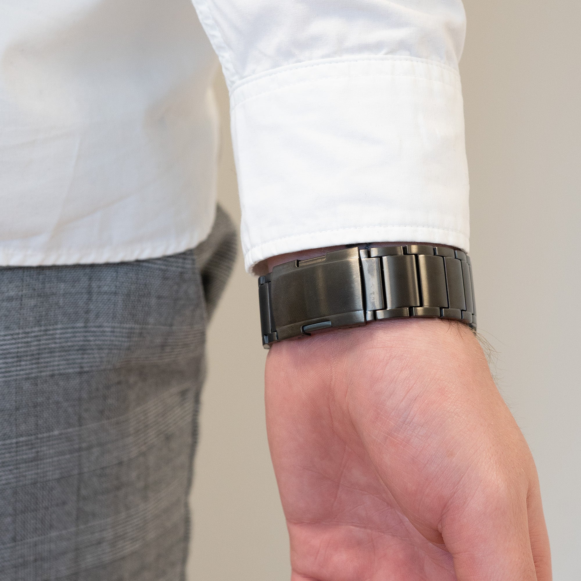 Bandz Apple Watch Ultra titanium band 'Classic' (grafiet)